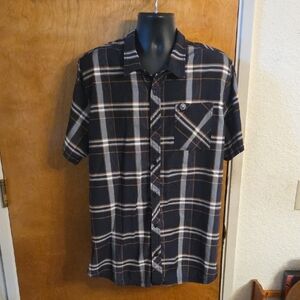 Metal Mulisha  One Shot Mens 2XL Plaid Short Sleeve Button Down Shirt